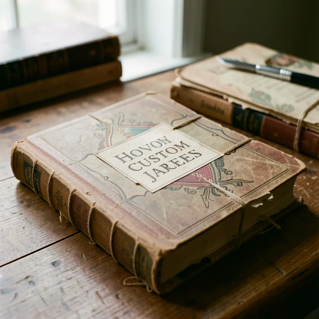 Håndbundet lærdagbok med tilpasset binding